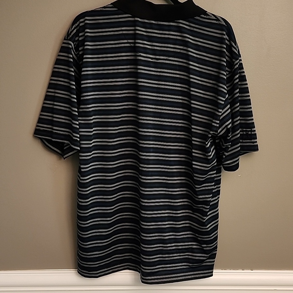Champions Tour Golf Black and Blue Polo Shirt Classic Stripes - Picture 6 of 10